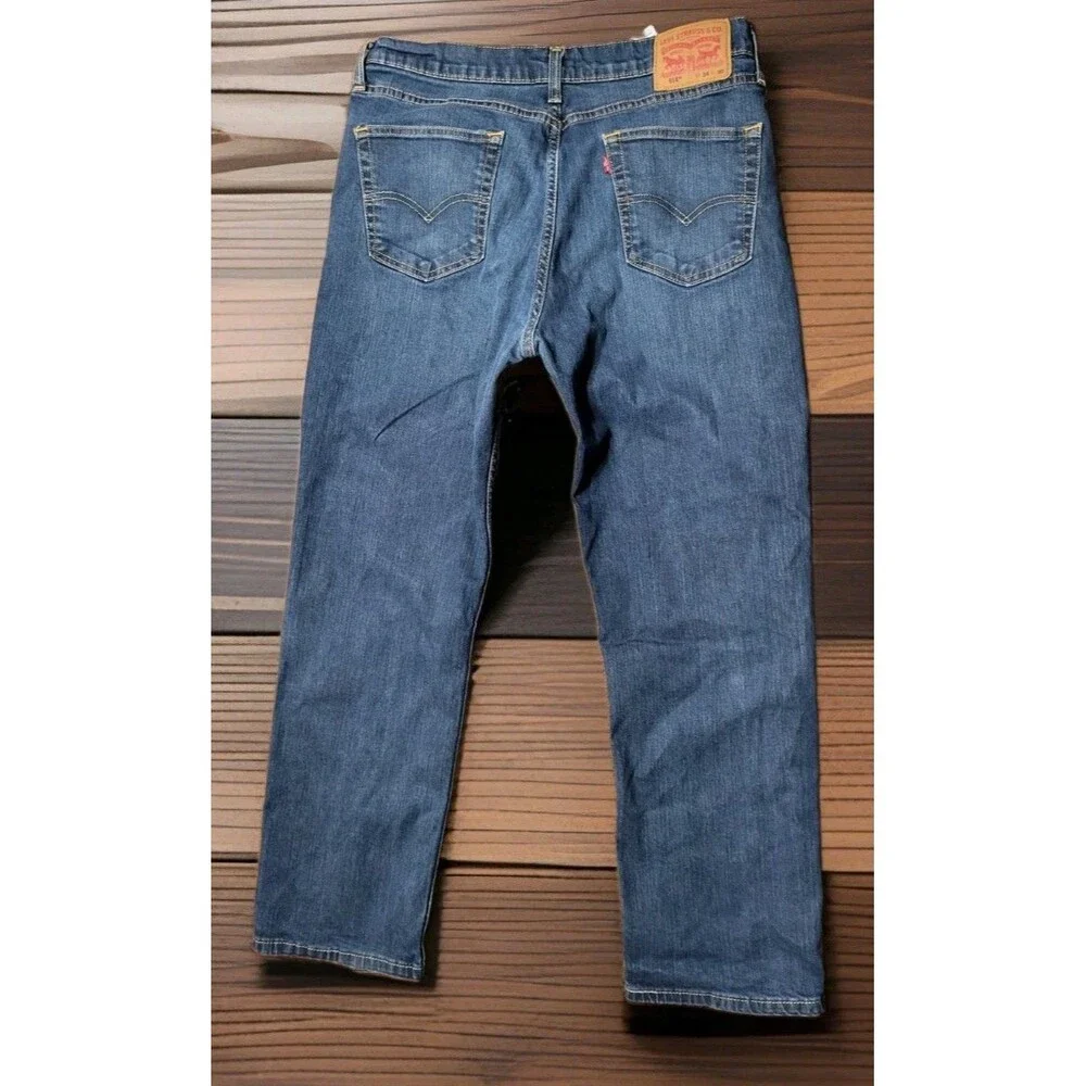 Levi's 514 Straight Fit Jeans Men's W34 L30 Midnight Wash Blue Denim 00514-0403
